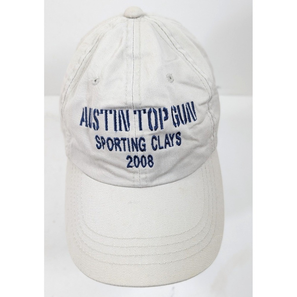 Austin Top Gun Sporting Clays 2008 Hat Tan Blue Embroidered Adjustable Cap OC